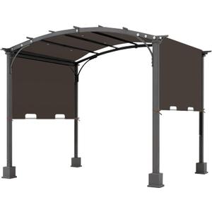 85'' x 208'' Universal Pergola Replacement Cover for Doubleton Steel Pergola L-PG080PST, Waterproof Sunshade Canopy Top for Patio Gazebo, Deck, Porch, Yard, Outdoor Cover Only (Brown)