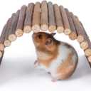 Niteangel Wooden Ladder Bridge, Hamster Mouse Rat Rodents Toy, Small Animal Chew Toy (11.8" x 5.9")