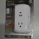 USB Charging Surge Protector 5 Protected Outlets, 2 USB Ports, White