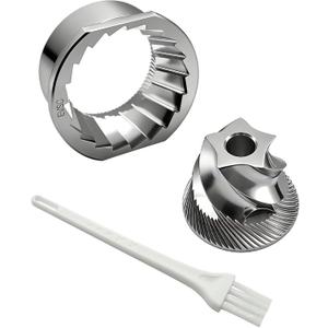 Grinder Conical Burr Replacement Set Compatible with Breville BES995/BES980XL/BES990/BES880/BES881/BES878 Espresso Machines (Stainless Steel, silvery)