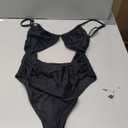 Blooming Jelly Womens One Piece Swimsuit Tummy Control Bathing Suit 2025 Sexy Flattering Cheeky High Cut Out Cute Ladies Swimwear (Large, Black)