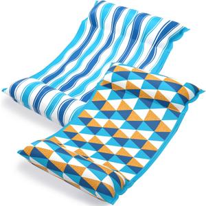 Jasonwell Water Hammock Pool Floats - 2PACK Fabric Inflatable Pool Hammock Float Floaties 4 in 1 (Saddle Lounge Chair Drifter) Lake Beach Floating Loungers Swimming Pool Rafts Toys for Adults (Large) Jasonwell Water Hammock Pool Floats - 2PACK Fabric Inflatable Pool Hammock Float Floaties 4 in 1 (Saddle Lounge Chair Drifter) Lake Beach Floating Loungers Swimming Pool Rafts Toys for Adults (Large)