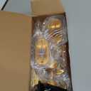 ANDGOO 10 Pack No Drill Curtain Rod Holders, Self Adhesive Curtain Rod Brackets, No Drilling, No Nail Heavy Duty Stick on Rod Hooks Bedroom, Bathroom, Livingroom, Kitchen (Gold)