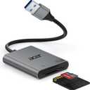 Acer SD Card Reader, USB A 3.0 to Micro Memory Card Reader, Aluminum Dual Slot SD to USB Adapter for Computer, PC, Laptop and Type A Devices, Compatible with SD/Micro SDXC/SDXC/SDHC/MMC/TF Cards (Grey)