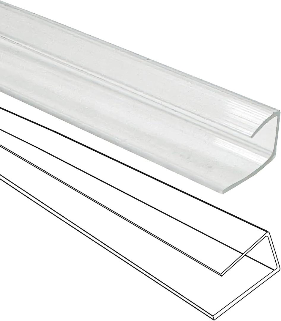 10 PCS Polycarbonate Greenhouse U Connector Profile 4ft Length Fits 0.16’’ & 0.24’’ Twin-Wall Polycarbonate Panels Duty Dust Rain & Moisture Protection Durabler (U-Clip 4' × 0.71’’ × 0.24’’)