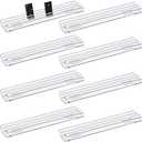 Skylety 8 Pieces Clear Racks Acrylic Domino Trays Holders Acrylic Domino Holders Organizer Tray Racks for Mexican Train, Dominoes Not Included