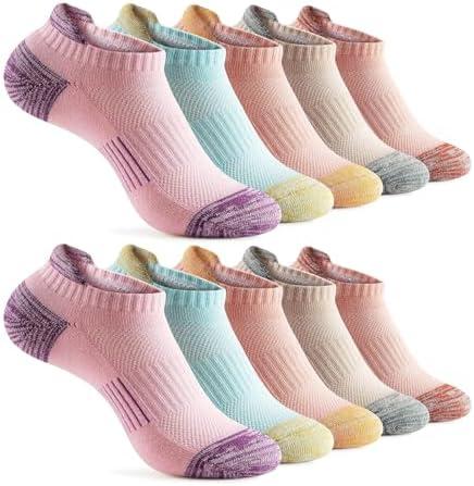 MICBAM 10 Pairs Womens Compression Ankle Socks Athletic Running Gym Casual crew Socks