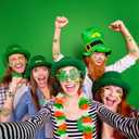 3 x DPKOW 9Pcs St Patricks Day Accessories for Women Men, Shamrock Glasses Badge Headband Lcuky Clover Temporary Tattoos Irish Lei, St Patty's Day Accessories Decorations Irish Party Favors Gifts