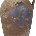 Wabi Sabi Rusty Vintage Vase, 11" Tall Wabi Sabi Decor Rustic Farmhouse Pottery Vase for Centerpiece, Textured Pottery Flower Vases for Home Decorative, Table, Living Room, Bedroom, Bathroom, Kitchen