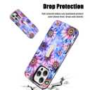 Ufbara Compatible with iPhone 16 Pro Case, Cute Glossy Sunflower Design