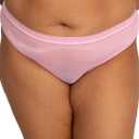 Curvy Couture Women's Plus Size Brief Panties  Soft, Seamless Comfort for All-Day Wear (Pink, L)