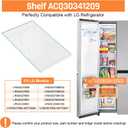 UPGRADED ACQ30341209 Refrigerator Shelf Replacement Compatible with LG Refrigerator Freezer Drawer Cover, Cover Assembly Tray Vegetable LRSXS2706W LRSXS2706B LRSXS2706S LRSXS2706V LRSXC2306V Shelf