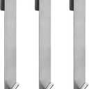 Kontoyo Shower Door Hooks(10 Inch),Extended Over Door Hooks for Bathroom Frameless Glass Shower Door,Stainless Steel Towel Hooks,Heavy Duty Rack Hooks for Robe,Towel-3 Pack-Silver