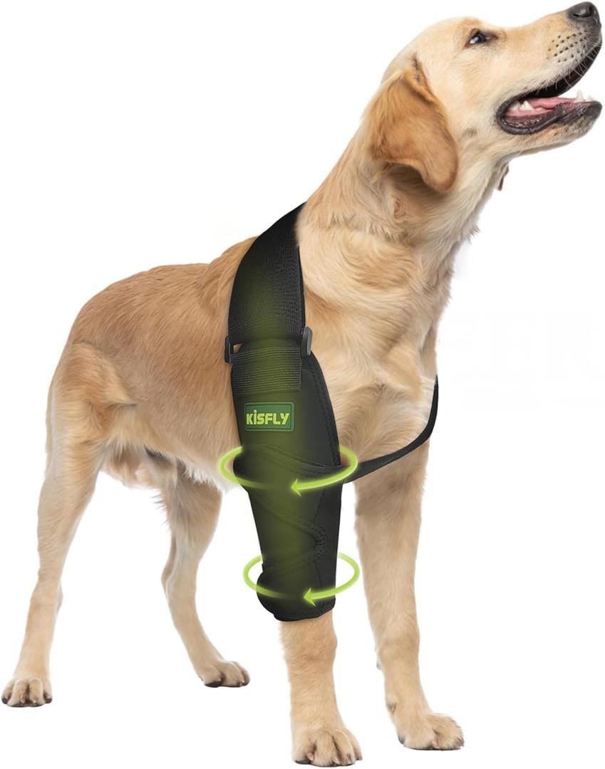 Dog Elbow Pads for Calluses Pressure Sores and Shoulder Dislocation Dog Canine Elbow and Shoulder Support Dog Front Leg Brace Prevent Licking Wound Right Leg L