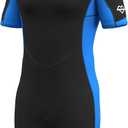 Hevto Men Wetsuit Shorty 2mm Neoprene Short Wet Suit for Surfing Diving Swimming Snorkeling Paddle Boarding, Medium