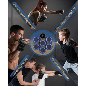 Music Boxing Machine for Adult, Wall Mounted Smart Bluetooth Boxing Music Machine, Ideas Gifts for Kids Women and Mens