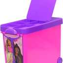 Barbie Store It All! Rolling Storage Bin – Extra-Large Organizer Case with Wheels & Handle for Barbie Dolls, Clothes, Accessories & Playsets – Pink Portable Travel Toy Box, 18"l X 9"w X 13.5"h