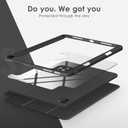 DTTOCASE for iPad Pro 11 Inch 4th/3rd/2nd/1st Generation Case, iPad Air 11-inch / 5th / 4th Generation Case with Clear Back,Pencil Holder,Auto Sleep/Wake,Camera Protection,Black