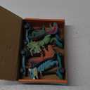 DINOBROS Dinosaur Scooter Toys Pull Back Cars Mini Finger Kick Scooters Boy Toy Age 3 4 5 6, Dino Gift Sets for Kids 4-Pack