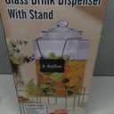 Drink Dispenser,2 Gallon Drink Dispensers for Parties,Beverage Dispenser with Stand,Glass Lid and Stainless Steel Spigot Leak-proof, Ideal for Lemonade,Juice, Tea, and Party Drinks