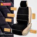IVICY Faux Suede Front Car Seat Cover Durable, Non-Slip Seat Protector for Cars 1 Unit, Black
