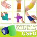 54 Pack Colorful Self Adhesive Bandage Wrap Bulk 4 Inch x 5 Yards Cohesive Bandage,Vet Wrap Breathable Elastic Self-Adherent Tape for Stretch Athletic Sports Wrist Ankle Dogs Pet Vet Wrap (18 Colors)