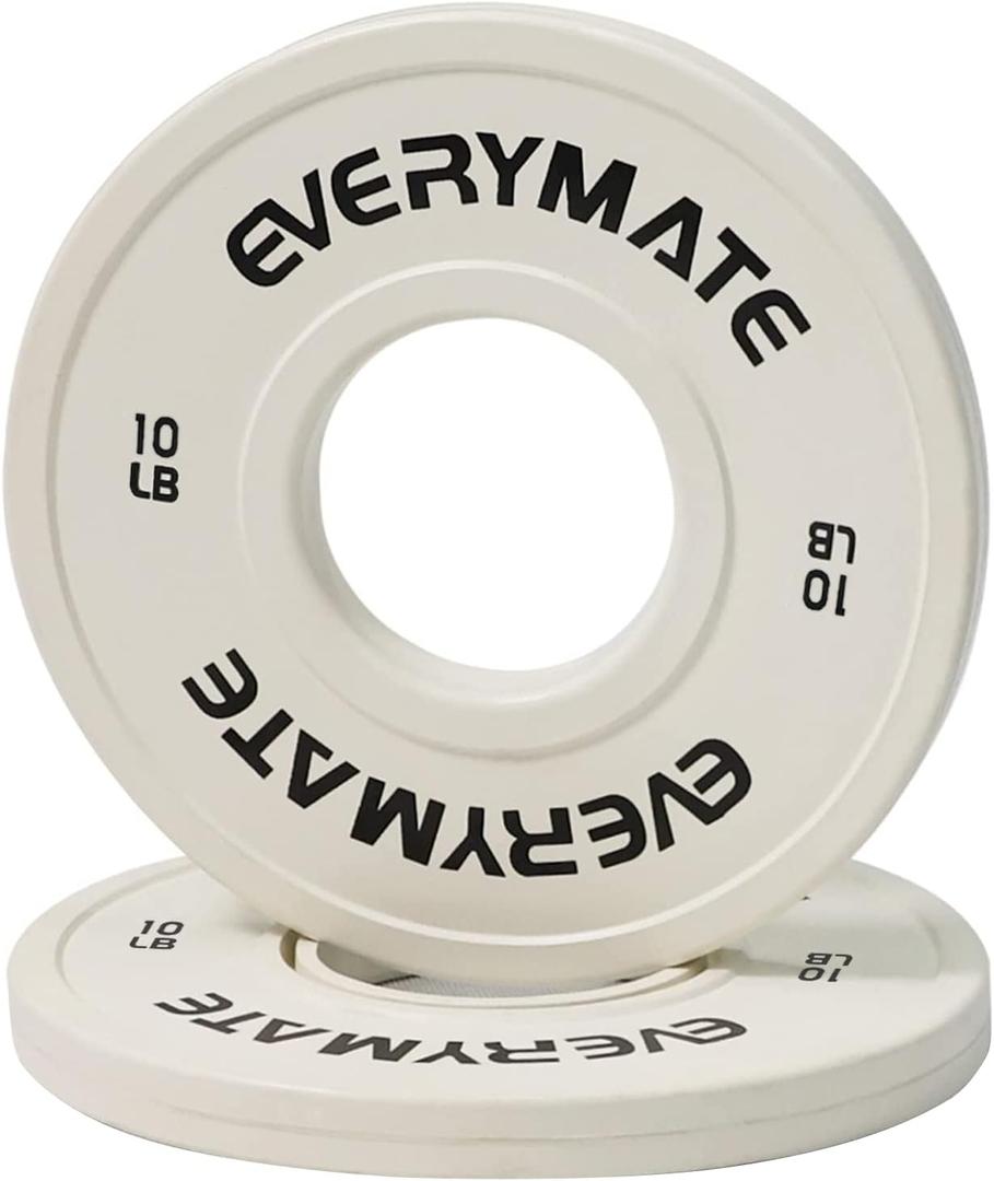 Change Weight Plates 10LBS Set Fractional Plate Olympic Bumper Plates for Cross Training Bumper Weight Plates Steel Insert Strength Training Weight Plates