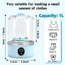 Portable Mini Washing Machine - 2025 Upgraded Washer for Underwear, Bra, Socks - Rechargeable Cordless Laundry Cup - Compact Travel Washers