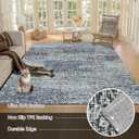 RUGSURE Washable Area Rug - 1/6 Thick - Stain & Water Resistant Non-Slip - Resistant Rug for Living Room, Bedroom, Nursery, Pet & Child Friendly, Vintage Charm Area Rugs (Grey+LightTeal, 3' x 5 ')