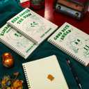 Teling 4 Pack Cute Retro Aesthetic Spiral Notebooks Spiral Journal with Lined Paper 8.3 x 5.8 Inspirational Notebook with College Ruled Pages for Christmas Women Gifts Supplies 120 Page