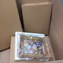 4 Sizes Gold Vintage Antique Picture Frames, Resin Retro Ornate Photo Frame 5x7, 6x8, 8x10, 11x14 with Glass Front for Vintage Wall Hanging Decor Tabletop Display Victorian Poster Frame