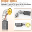 3 pack 126984 Carbon Brush with Spring for Miller Welder Arc Welding Equipment Replacement Parts