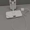 6 in 1 Wireless Charger for Apple Device, 30W Foldable Wired Charging for ipad with Clock & 7 Color Ambient Light, Nightstand Charger Station for iPhone 17/16/15/iWatch Series/Air Pods 4/Pro 3( White)