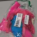 Giegxin Kids 80s Workout Costume Halloween Outfit Accessories Retro Neon Leotard Legging Headband Wristband Leg Warmers (Large, Rose Red, Lake Blue)