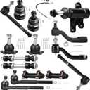 SOSOPART 15pc Set Front Suspension Kit Tie Rod End Adjusting Sleeve Sway Bar Link Lower Upper Ball Joint Idler Arm Pitman Arm Replacement for 1993-1999 For Chevy C1500 1995-2000 For Chevy Tahoe RWD