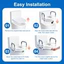 5" Raised Toilet Seat with Removable Padded Handles, Toilet Seat Riser Fit for Seniors, Elevated Toilet Seat & Durable Construction & Secure Locking