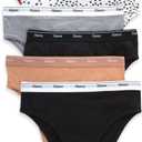 Hanes womens Originals Hi-leg Panties, Breathable Stretch Cotton Underwear, Assorted, 6-pack (Medium, Basic Color Mix)