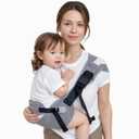 Baby Carrier Newborn to Toddler-Adjustable Baby Sling Carrier,Toddler Carrier for 25-60lbs,Comfortable to Baby Sling for Hands-Free Carrying (Gray) (GREY)