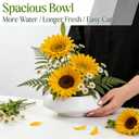 Ceramic Japanese Ikebana Vase Set with 2 inch Flower Frog Handmade Flower Pot Flower Arrangement Floral Art Supplies Flower Bowl Decorative Flower Vase