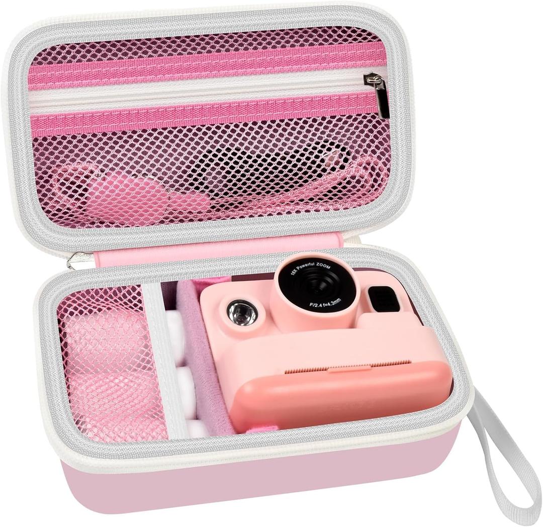 Case Compatible with DYLANTO for ESOXOFFORE for ETIKEZ for YTETCN for DUDUDRAGON Instant Print Camera, Kids Camera Storage for Accessories (Box Only) (Single Case, Pink)