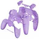 ExtremeRate Full Set Shell with Buttons Touchpad Compatible with ps5 Edge Controller, Clear Atomic Purple Replacement Decorative Trim Shell Front Back Plates Compatible with ps5 Edge Controller