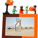 Fun Basketball Theme Picture Frame Craft Kit Kid Room Decor Photo Frame Art Making Kit for Girl or Boy Birthday Gift (4X6)