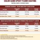 4 Gallon Dark Gray Epoxy Colored Sand Self‑Leveling Floor Paint, Marble‑Effect, 100% High Solids, 5.5:1 Sand‑Aggregate Ratio,6H Hardness,1.5mm Finished Thickness (Dark gray,512 Fl Oz,15Kg)