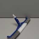 Pool Brush Head, 17" Pool Brushes for Cleaning Pool Walls, Curved Ends High-Efficiency Pool Scrub Brush,Premium Nylon Bristles Pool Brush with EZ Clip