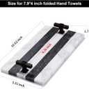 Guest Towel Holder Tray for Bathroom, Marble Guest Napkin Holder, Disposable Hand Towel Holder, White and Black Bathroom Accessories Decor, Paper Towel Holder Tray, Napkin Tray wash Cloth Holder