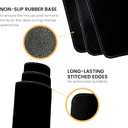 Long Black Topographic Line Gaming Mouse Pad 31.5 x 11.8 inches, Extended Anime Mousepad,Full Keyboard Mat with Stitched Edges