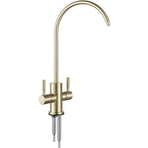 304SUS Stainless Steel 2 Way Filtered Kitchen Bar Sink Faucet Reverse Osmosis Ro Water Filter Tap (Brushed Golden)