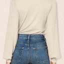Agnes Urban Womens V Neck Long Sleeve Tops Dressy Casual Fall Shirts Puff Sleeve Loose Tunic Trendy Tops Blouses (S)
