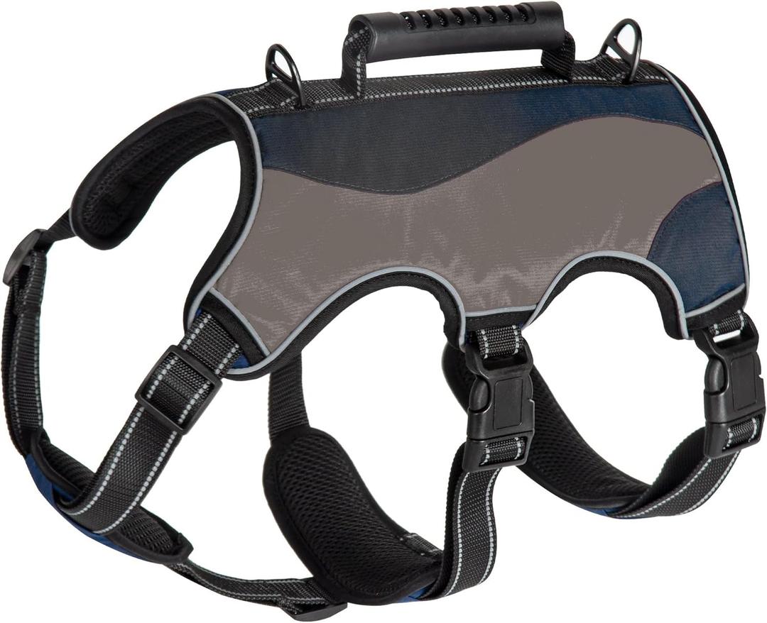 Dog Harness with Handle, Heavy Duty Adjustable Dog Harness for Medium Large Dogs, Pet Supplies for Training Hiking  (Black, S)