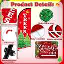 Christmas Tree Feather Flag 7 ft Christmas Swooper Flag Banner with Pole Set 5 Pcs Xmas Double-sided Yard Store Signs 16 x 12 Inch Waterproof Corrugated Plastic Reusable for Outdoor Business